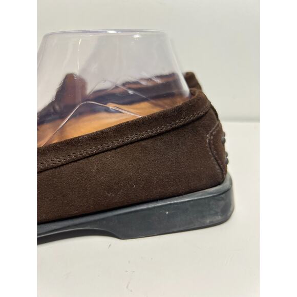 Tod's Womens Brown Suede Square Toe Slip On Driving Loafer Moccasin Shoe 8 US 38 - Picture 3 of 9